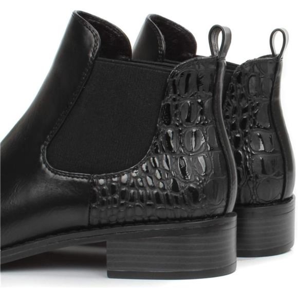 DUNION Women's Blanche Comfortable Zipper/Dual-side Stretch Casual Chunky Heel - Picture 4 of 8